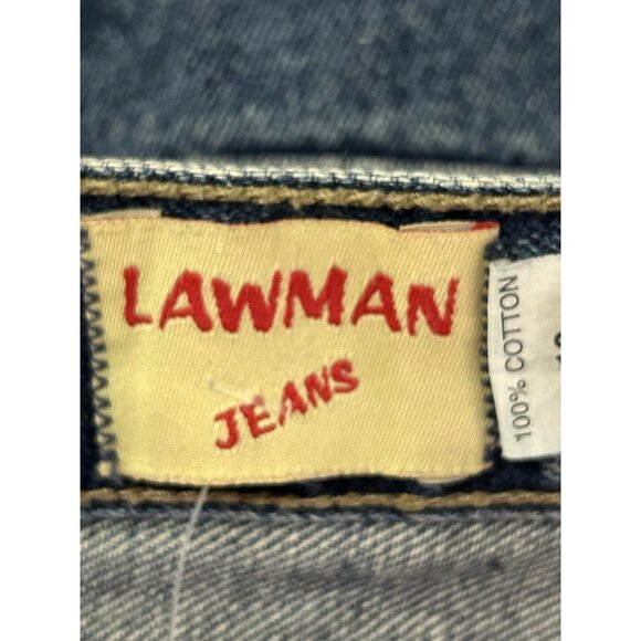 Vintage 80s/90s Lawman Jeans Size 13 High-Waisted Denim Shorts Blue Western - Picture 7 of 11
